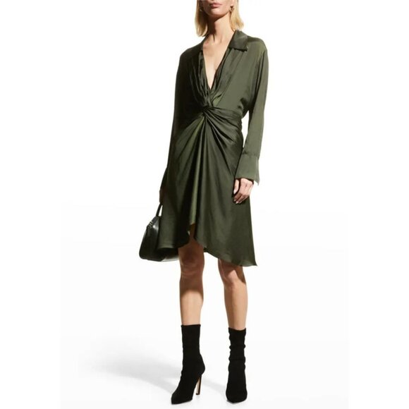 Zadig & Voltaire Rozo Dress Khaki Size Small - Picture 2 of 9